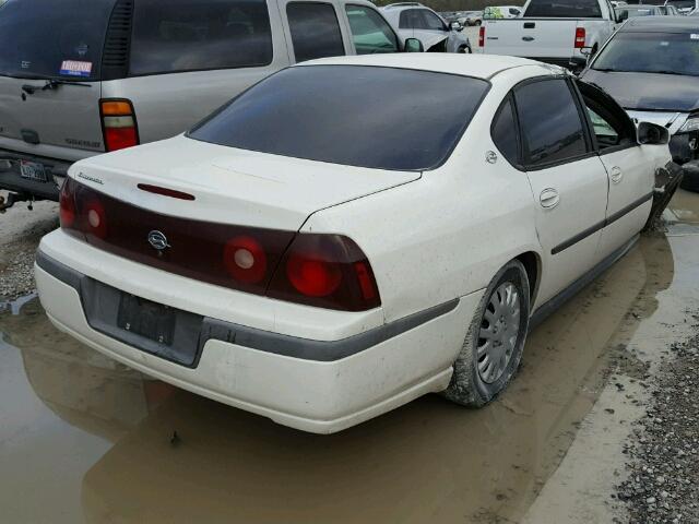 2G1WF52E919150185 - 2001 CHEVROLET IMPALA WHITE photo 4