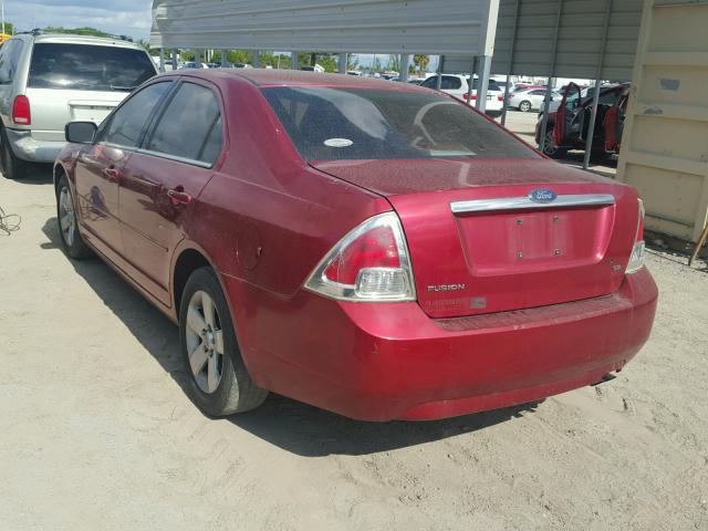 3FAFP08Z26R246913 - 2006 FORD FUSION SEL RED photo 3