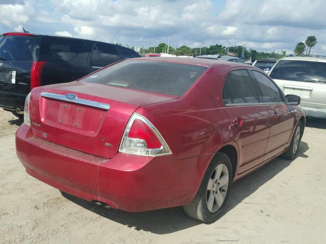 3FAFP08Z26R246913 - 2006 FORD FUSION SEL RED photo 4