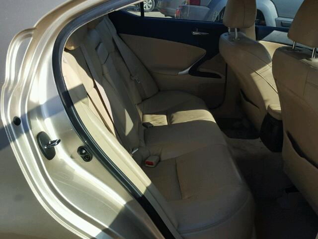 JTHBK262265018694 - 2006 LEXUS IS 250 TAN photo 6