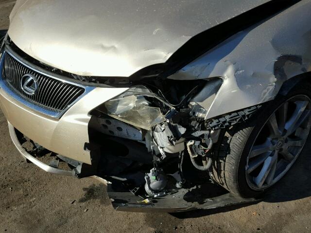 JTHBK262265018694 - 2006 LEXUS IS 250 TAN photo 9