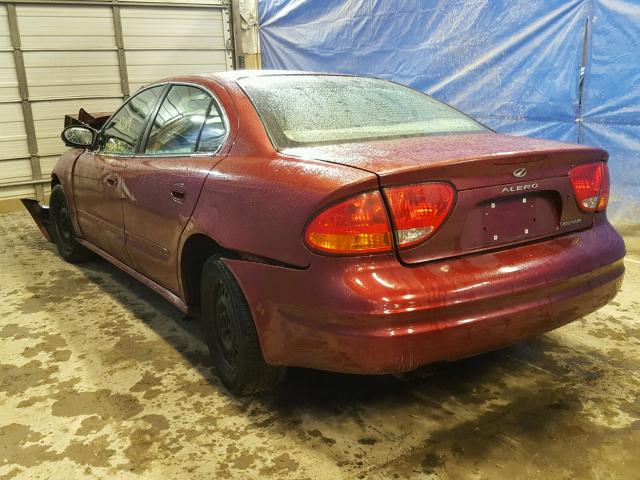 1G3NK52TX1C153134 - 2001 OLDSMOBILE ALERO GX MAROON photo 3