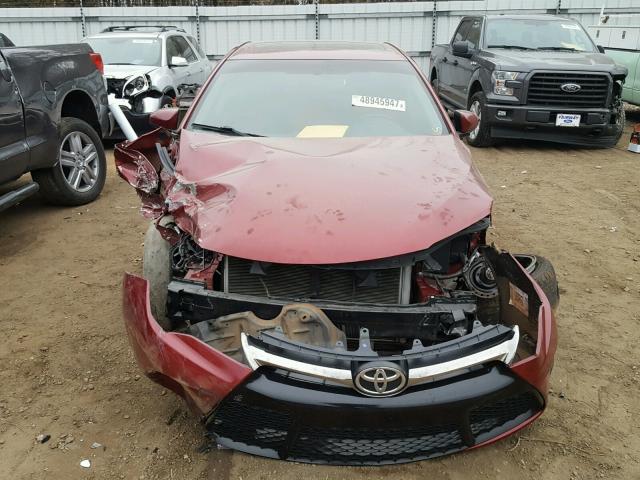 4T1BF1FK3FU926282 - 2015 TOYOTA CAMRY LE BURGUNDY photo 9