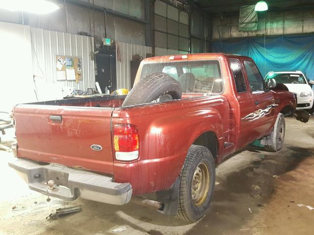 1FTYR14V2YTA26338 - 2000 FORD RANGER SUP RED photo 4