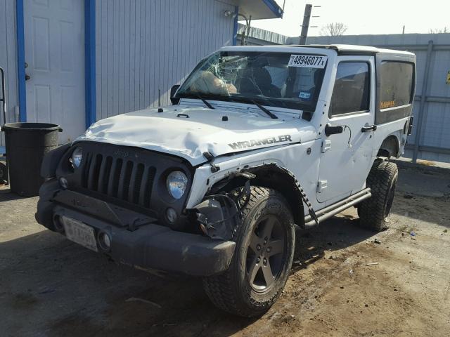 1C4AJWAG3GL164822 - 2016 JEEP WRANGLER S WHITE photo 2