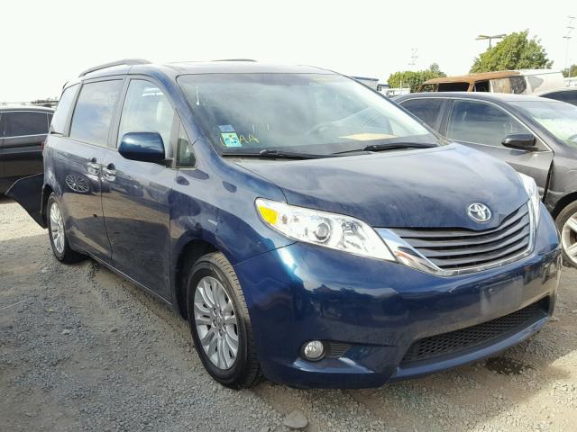 5TDYK3DC4CS221315 - 2012 TOYOTA SIENNA XLE BLUE photo 1