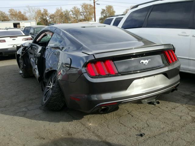 1FA6P8TH0F5326582 - 2015 FORD MUSTANG GRAY photo 3