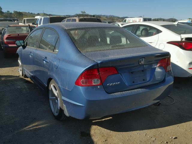 1HGFA16596L057483 - 2006 HONDA CIVIC LX BLUE photo 3