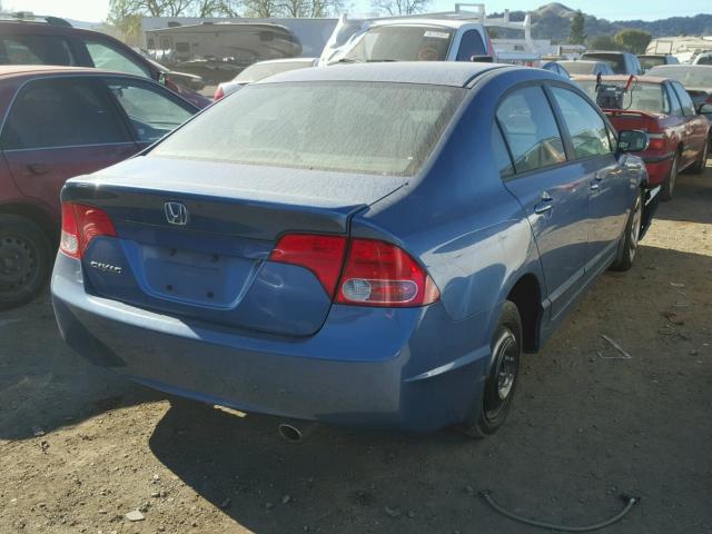 1HGFA16596L057483 - 2006 HONDA CIVIC LX BLUE photo 4