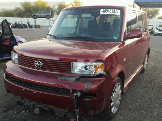 JTLKT324264118736 - 2006 TOYOTA SCION XB MAROON photo 2