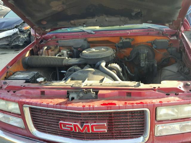 1GTDC14H2NZ531654 - 1992 GMC SIERRA C15 RED photo 7