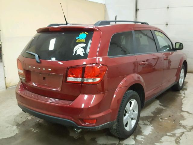 3D4PG1FG0BT541630 - 2011 DODGE JOURNEY MA MAROON photo 4