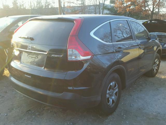 5J6RM4H35CL027970 - 2012 HONDA CR-V LX BLACK photo 4