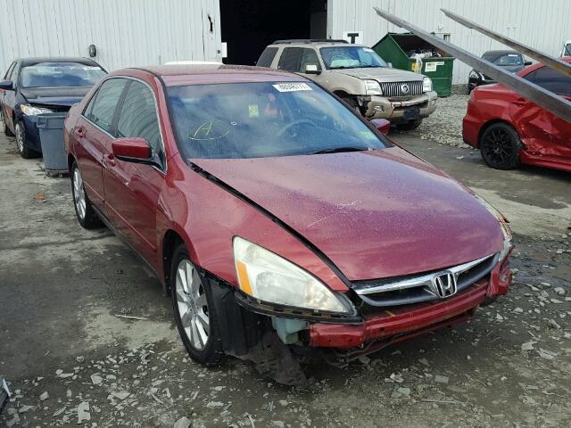 1HGCM66467A057369 - 2007 HONDA ACCORD SE RED photo 1