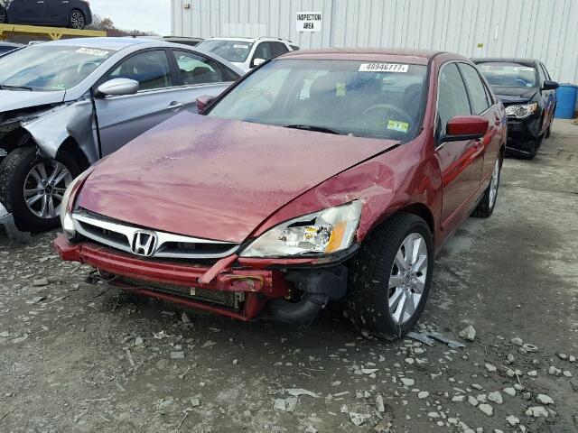 1HGCM66467A057369 - 2007 HONDA ACCORD SE RED photo 2