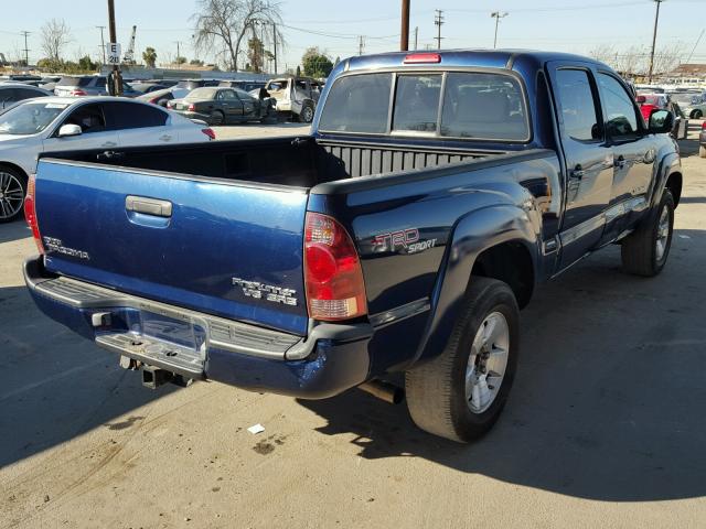 5TEKU72N57Z388660 - 2007 TOYOTA TACOMA DOU BLUE photo 4