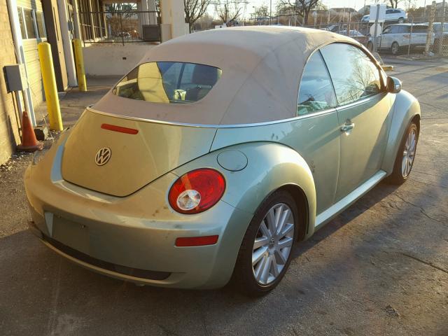 3VWRF31Y28M411403 - 2008 VOLKSWAGEN NEW BEETLE GREEN photo 4