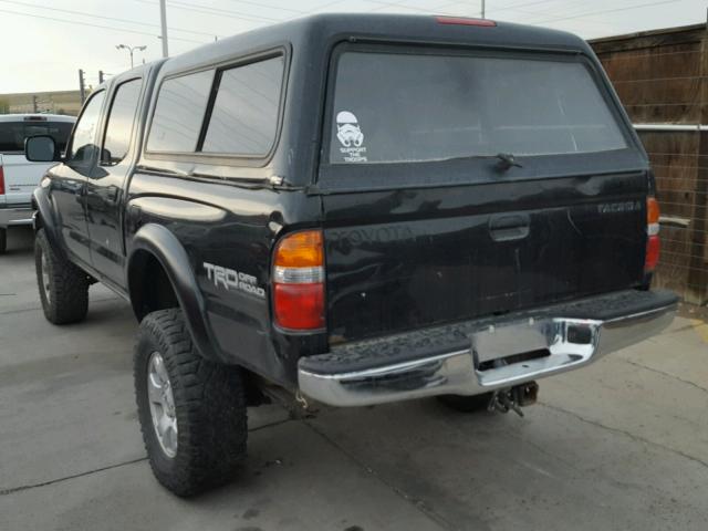5TEHN72N32Z074537 - 2002 TOYOTA TACOMA DOU 黑色 照片 3