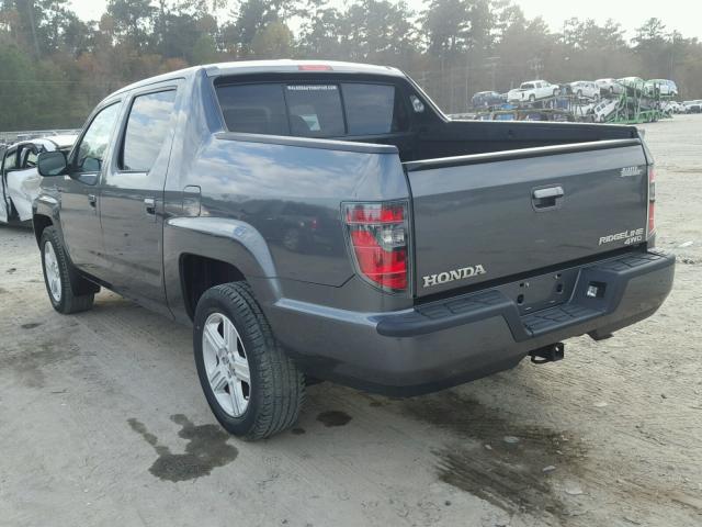 5FPYK1F56DB006406 - 2013 HONDA RIDGELINE GRAY photo 3