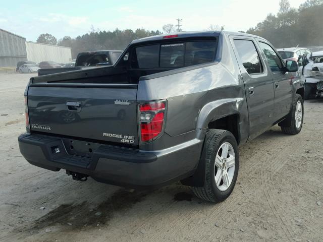 5FPYK1F56DB006406 - 2013 HONDA RIDGELINE GRAY photo 4