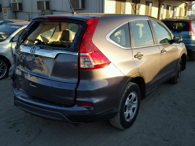 3CZRM3H3XFG712302 - 2015 HONDA CR-V LX GRAY photo 4