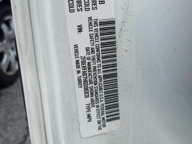 ZFBERFAB7H6D96831 - 2017 RAM PROMASTER 白色 照片 10