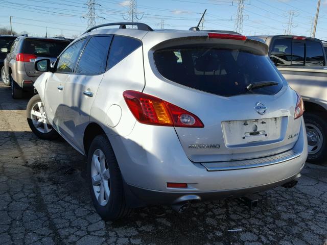 JN8AZ1MW7AW102915 - 2010 NISSAN MURANO S SILVER photo 3