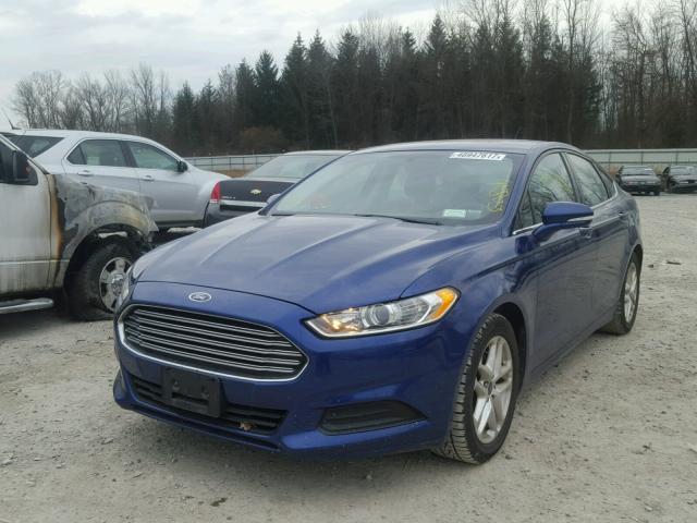 3FA6P0H77DR131865 - 2013 FORD FUSION SE BLUE photo 2