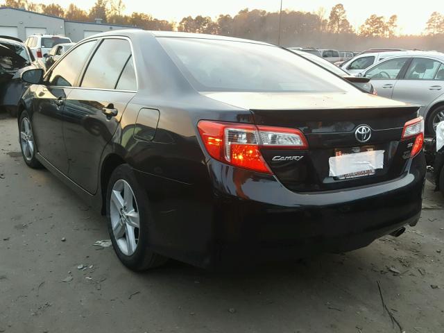 4T1BF1FK5CU082662 - 2012 TOYOTA CAMRY BASE BLACK photo 3