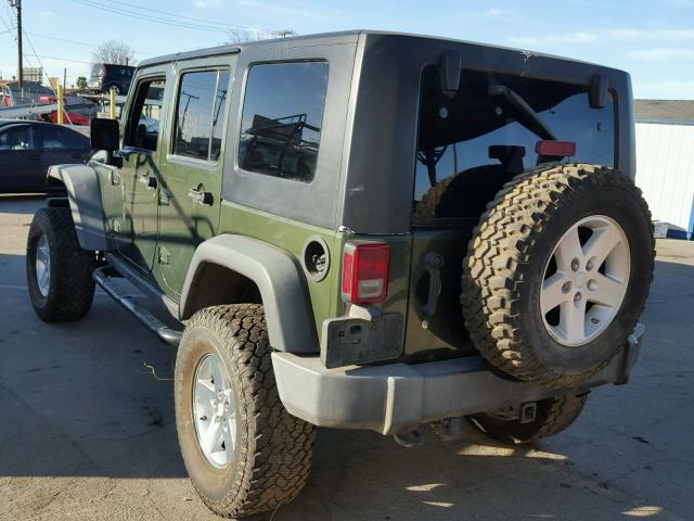 1J4GA69159L703321 - 2009 JEEP WRANGLER U GREEN photo 3