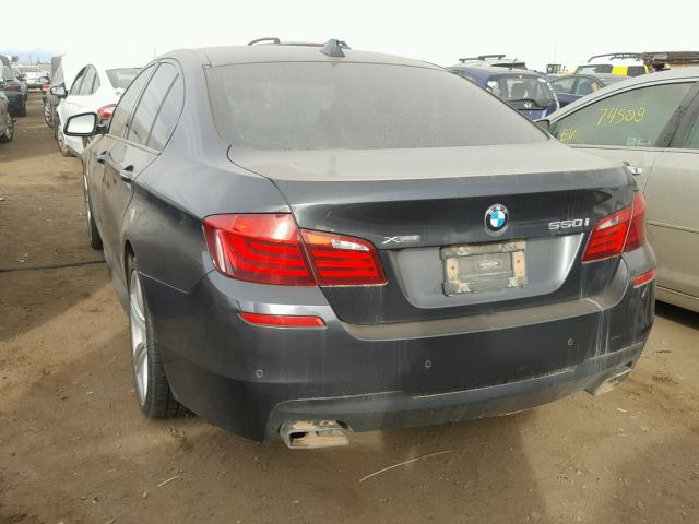 WBAFU9C59DDY70691 - 2013 BMW 550 XI BLACK photo 3