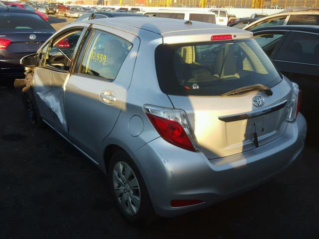 JTDKTUD33DD568897 - 2013 TOYOTA YARIS SILVER photo 3