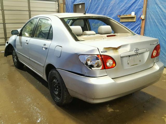 2T1BR32E18C913585 - 2008 TOYOTA COROLLA CE SILVER photo 3