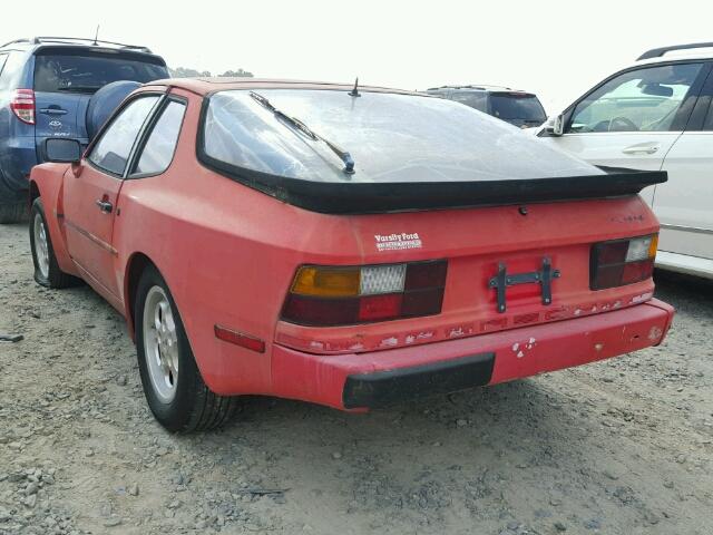 WP0AA0945FN453534 - 1985 PORSCHE 944 ORANGE photo 3