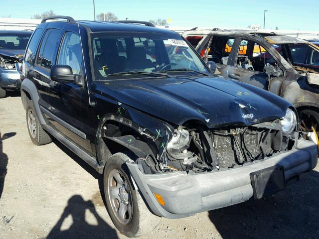 1J4GL48K76W119814 - 2006 JEEP LIBERTY SP BLACK photo 1