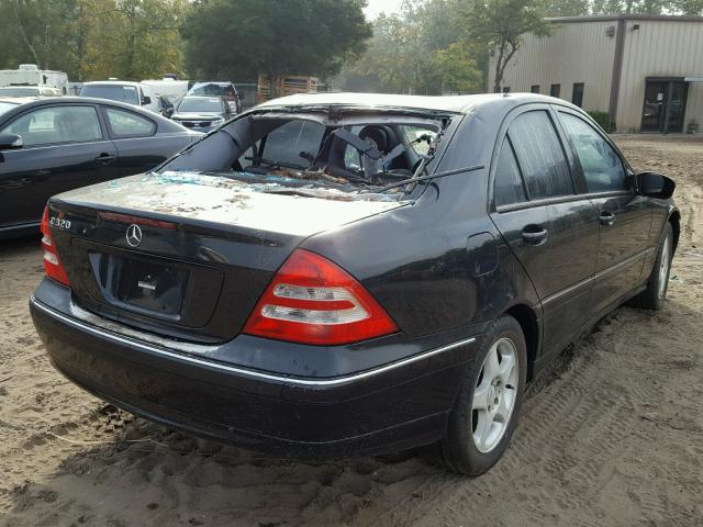 WDBRF64J41F118691 - 2001 MERCEDES-BENZ C 320 BLACK photo 4