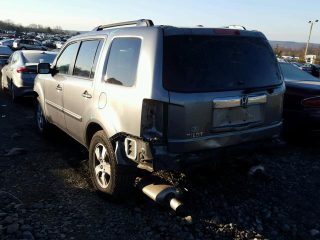 5FNYF48699B023857 - 2009 HONDA PILOT EXL BLUE photo 3