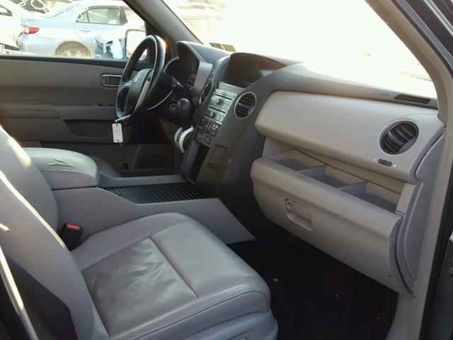 5FNYF48699B023857 - 2009 HONDA PILOT EXL BLUE photo 5