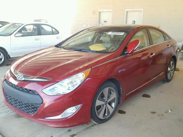 KMHEC4A49BA015434 - 2011 HYUNDAI SONATA HYB RED photo 2