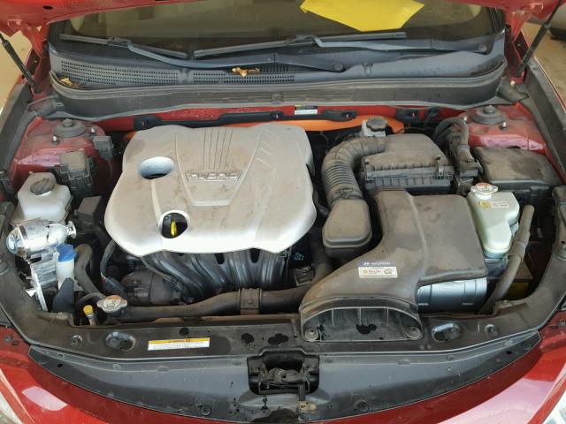 KMHEC4A49BA015434 - 2011 HYUNDAI SONATA HYB RED photo 7