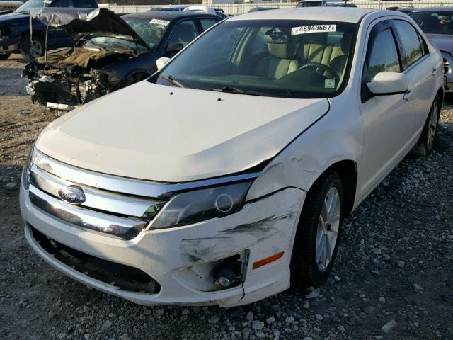 3FAHP0JGXCR350272 - 2012 FORD FUSION SEL WHITE photo 2