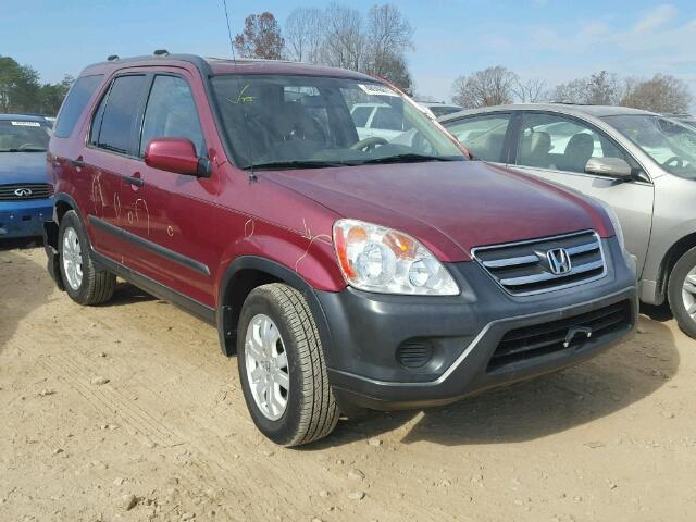 SHSRD78896U417599 - 2006 HONDA CR-V EX მუქწითელი ფოტო 1
