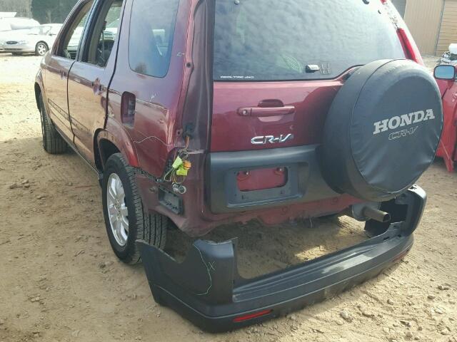 SHSRD78896U417599 - 2006 HONDA CR-V EX MAROON photo 9