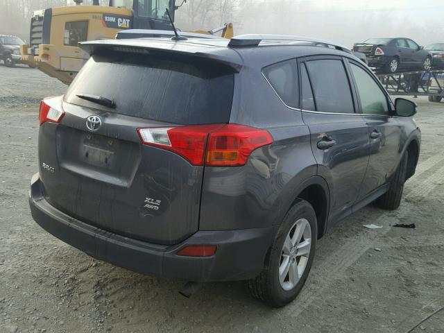 JTMRFREV5ED048253 - 2014 TOYOTA RAV4 XLE GRAY photo 4