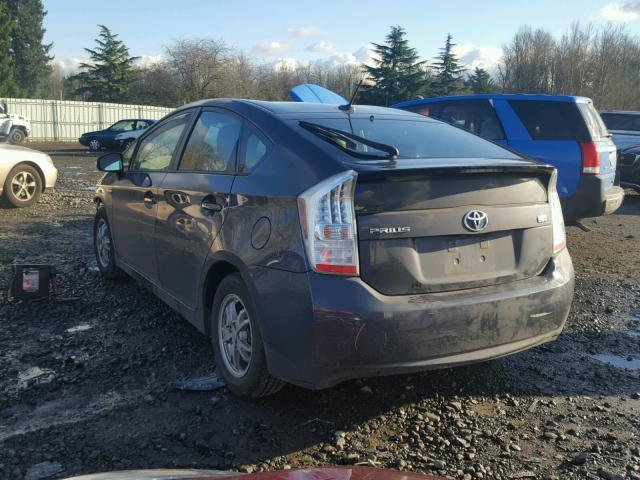 JTDKN3DU0A1302344 - 2010 TOYOTA PRIUS GRAY photo 3