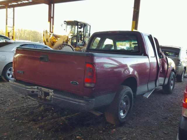 1FTZX17291NB12249 - 2001 FORD F150 MAROON photo 4