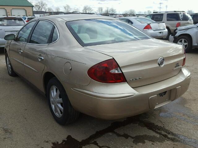 2G4WC562151292823 - 2005 BUICK LACROSSE C GOLD photo 3