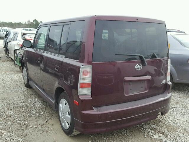 JTLKT324364033601 - 2006 TOYOTA SCION XB MAROON photo 3