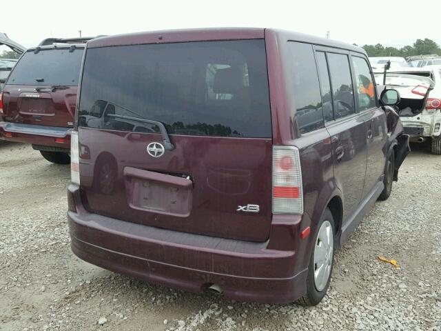 JTLKT324364033601 - 2006 TOYOTA SCION XB MAROON photo 4