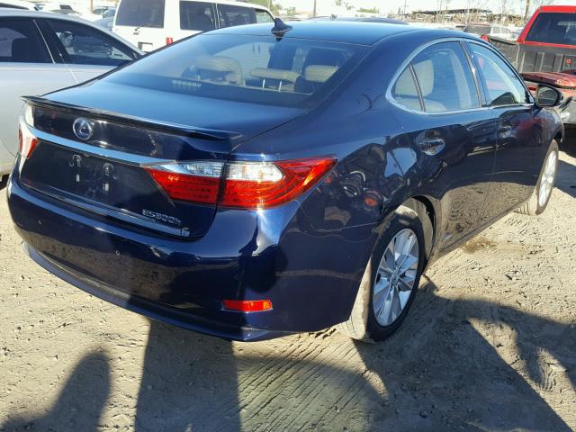 JTHBW1GG1D2032755 - 2013 LEXUS ES 300H BLUE photo 4